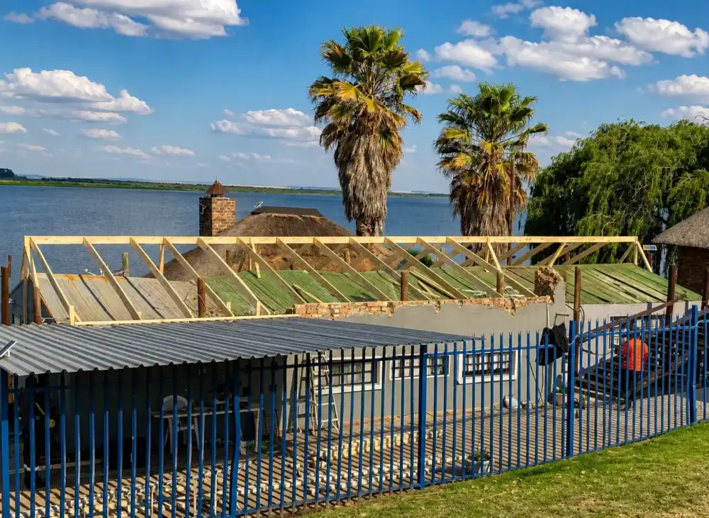 New roof structure installed on a lakeside property in Secunda
