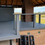 Composite decking installed on a lapa at a lakeside property in Secunda